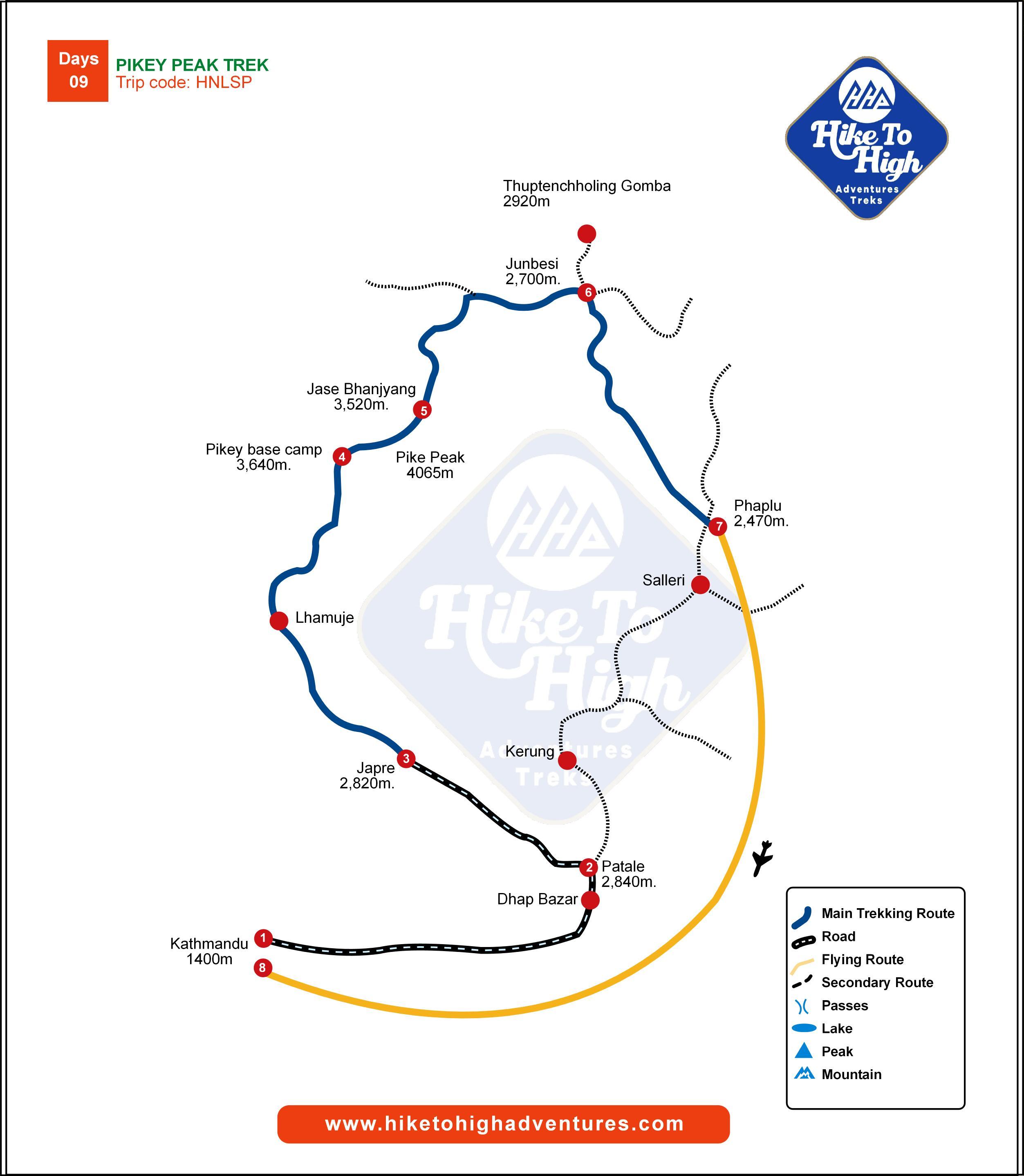 Pikey Peak Trek 9D/8N